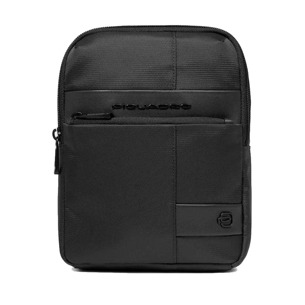 Borsello Uomo PIQUADRO porta iPad in Tessuto Nero con Due Scomparti - CA6303W129