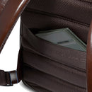 PIQUADRO Herrenrucksack, erweiterbar, mit 14"-Laptopfach, aus mahagonfarbenem Leder, Linie Blue Square – CA6311B2