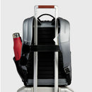 Zaino PIQUADRO Con Porta Pc 14" in Tessuto Argento e Nero Linea Corner 2.0 - CA6464C2OW