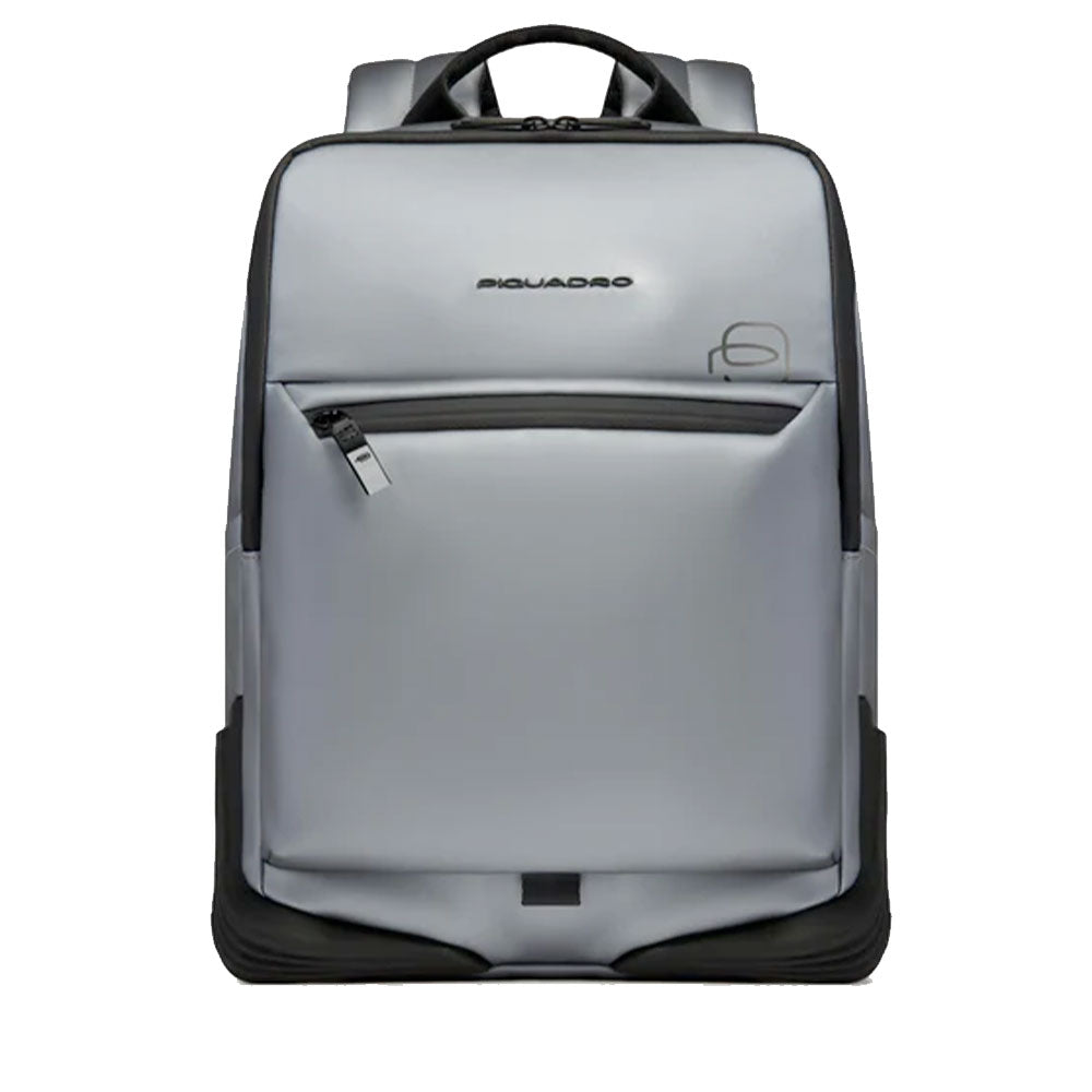 Zaino PIQUADRO Con Porta Pc 14" in Tessuto Argento e Nero Linea Corner 2.0 - CA6464C2OW