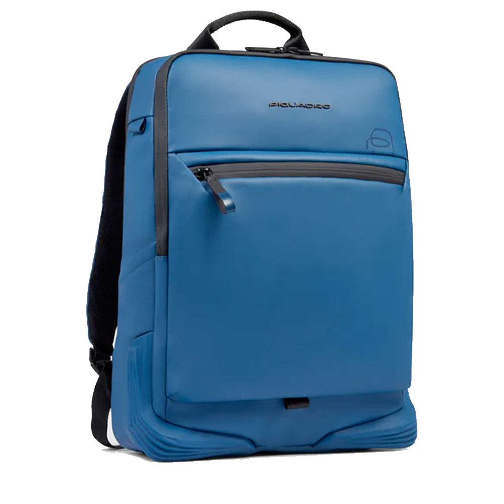 PIQUADRO Rucksack mit Laptopfach 14 Zoll aus Stoff in Avio Modell Corn – Cuoieriashop