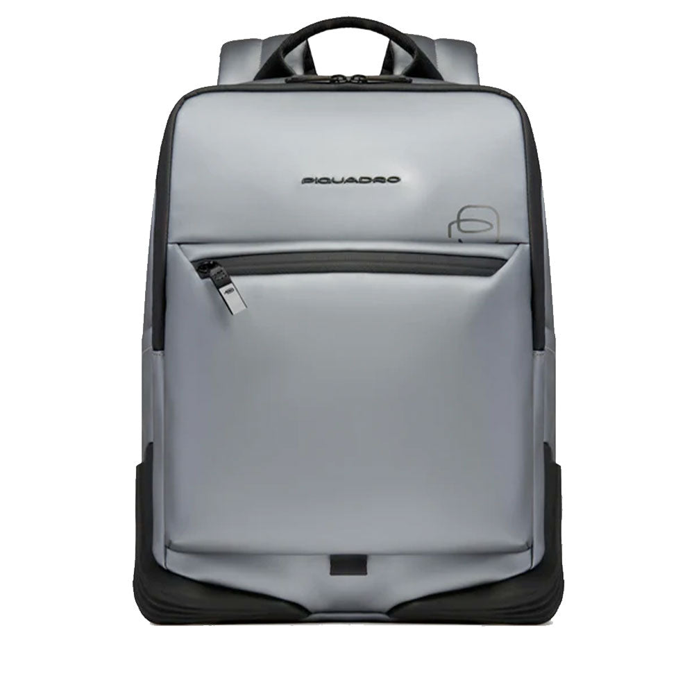 Zaino PIQUADRO Con Porta Pc 15,6" in Tessuto Argento - Nero Linea Corner 2.0 - CA6465C2OW