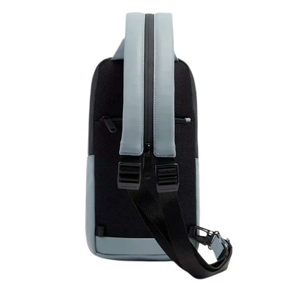 Light Blue Rubberised Fabric Sling Bag PIQUADRO Corner 2.0 - CA6466C2OW