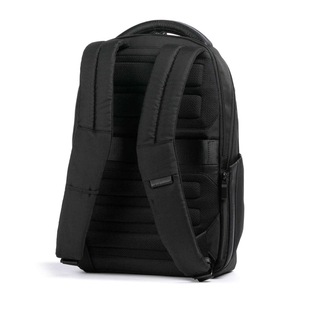 Zaino PIQUADRO con Porta Computer 14" in Tessuto e Pelle Colore Nero Linea Orion - CA6620S136