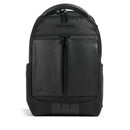 PIQUADRO Rucksack mit Laptopfach 14 Zoll aus Stoff und Leder in Schwarz Modell Orion - CA6620S136