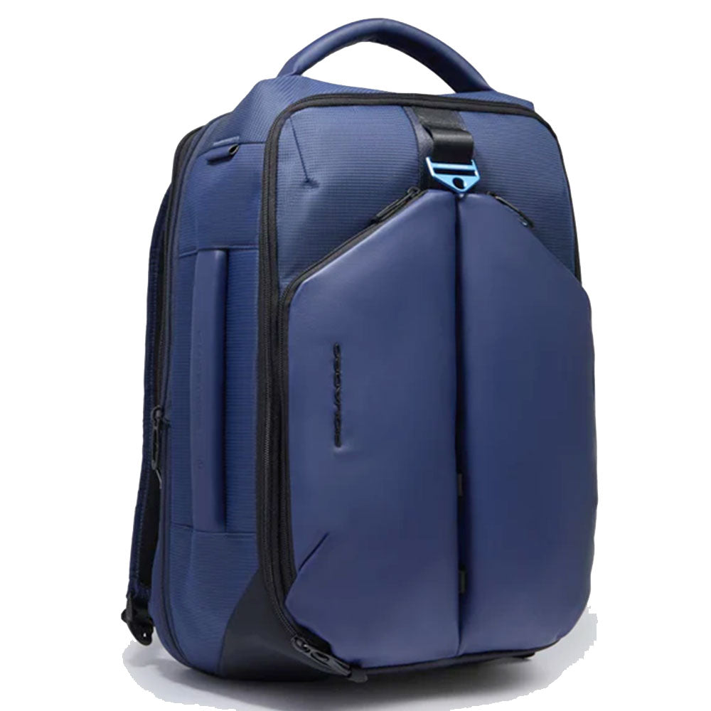 PIQUADRO Fahrradrucksack aus recyceltem Nylon in Blau mit Laptopfach 1 – Cuoieriashop