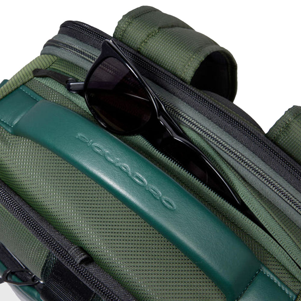 Zaino da Bici PIQUADRO in Nylon Riciclato Verde con Porta Pc 17,3" Linea PQ-Earth - CA6631S137