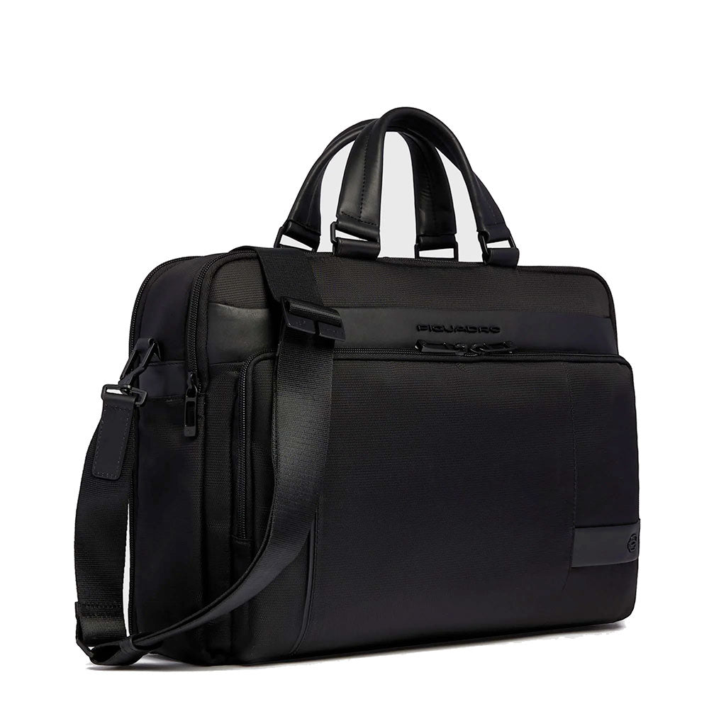 Cartella PIQUADRO Porta Pc 15,6" Linea Wollem in Tessuto e Pelle Colore Nero - CA6637W129