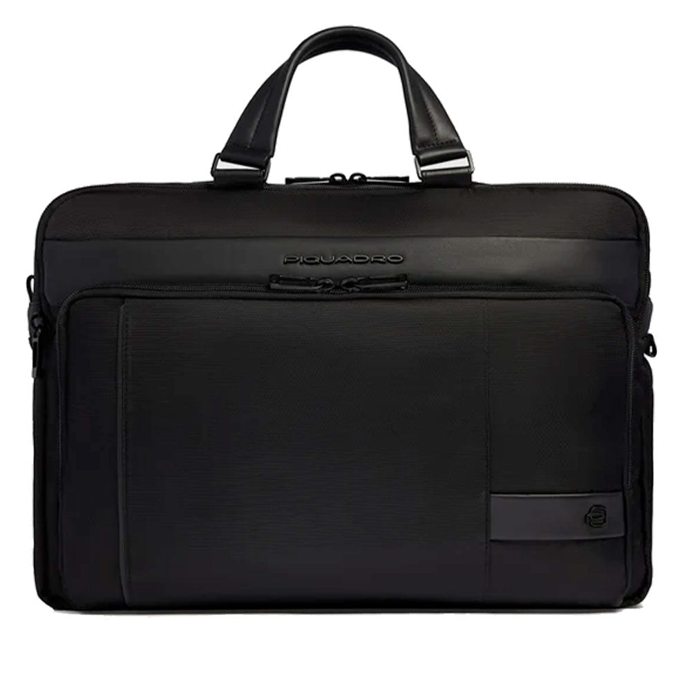 Cartella PIQUADRO Porta Pc 15,6" Linea Wollem in Tessuto e Pelle Colore Nero - CA6637W129