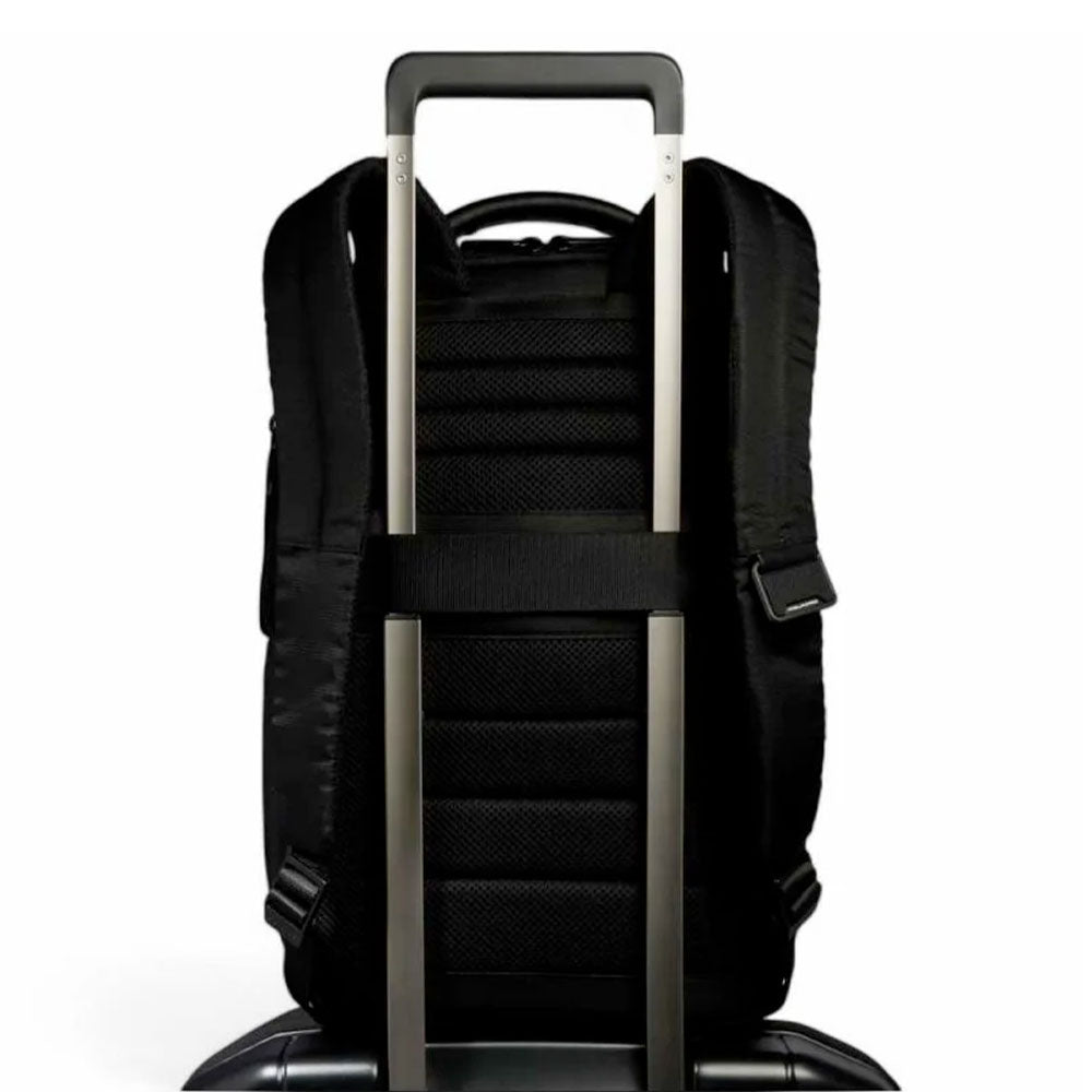 Zaino PIQUADRO da Viaggio con Porta Pc 14" in Tessuto e Pelle Colore Nero Linea Wollem - CA6638W129