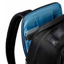 Zaino PIQUADRO da Viaggio con Porta Pc 14" in Tessuto e Pelle Colore Nero Linea Wollem - CA6638W129