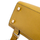 Women's Yellow Leather Backpack PIQUADRO with 14" Laptop Compartment - CA6772W140