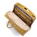 Women's Yellow Leather Backpack PIQUADRO with 14" Laptop Compartment - CA6772W140
