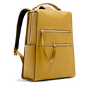 Women's Yellow Leather Backpack PIQUADRO with 14" Laptop Compartment - CA6772W140