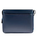 PIQUADRO Herren-Reiseetui Horizontal aus blauem Leder, Blue Square-Linie – CA6812B2