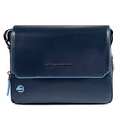 PIQUADRO Herren-Reiseetui Horizontal aus blauem Leder, Blue Square-Linie – CA6812B2