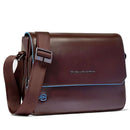 Horizontale Herren-Tasche PIQUADRO aus mahagonfarbenem Leder, Linie Blue Square – CA6812B2