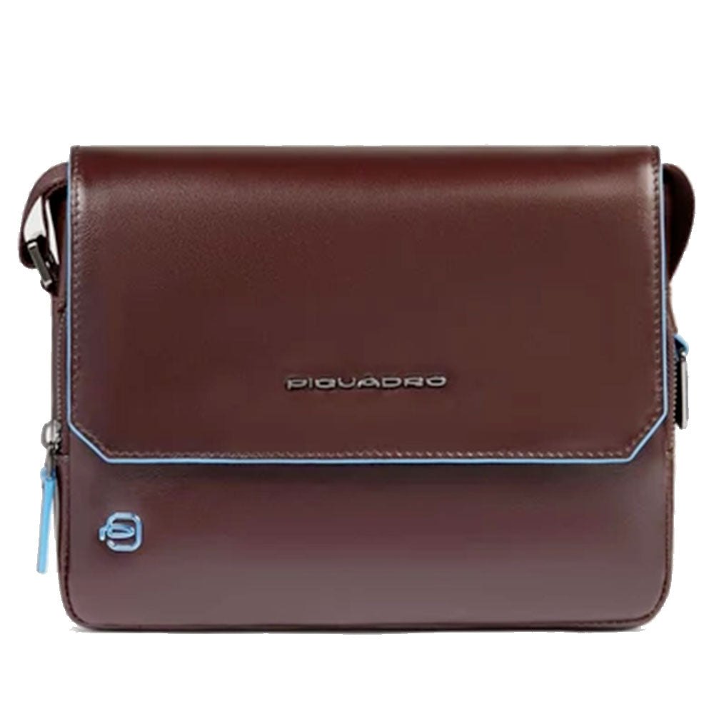 Horizontale Herren-Tasche PIQUADRO aus mahagonfarbenem Leder, Linie Blue Square – CA6812B2