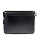 PIQUADRO Herren-Kulturbeutel Horizontal aus schwarzem Leder, Linie Blue Square – CA6812B2