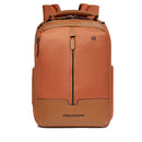PIQUADRO Rucksack mit Laptopfach 13 Zoll aus Stoff und Leder in Orange - CA6823W138