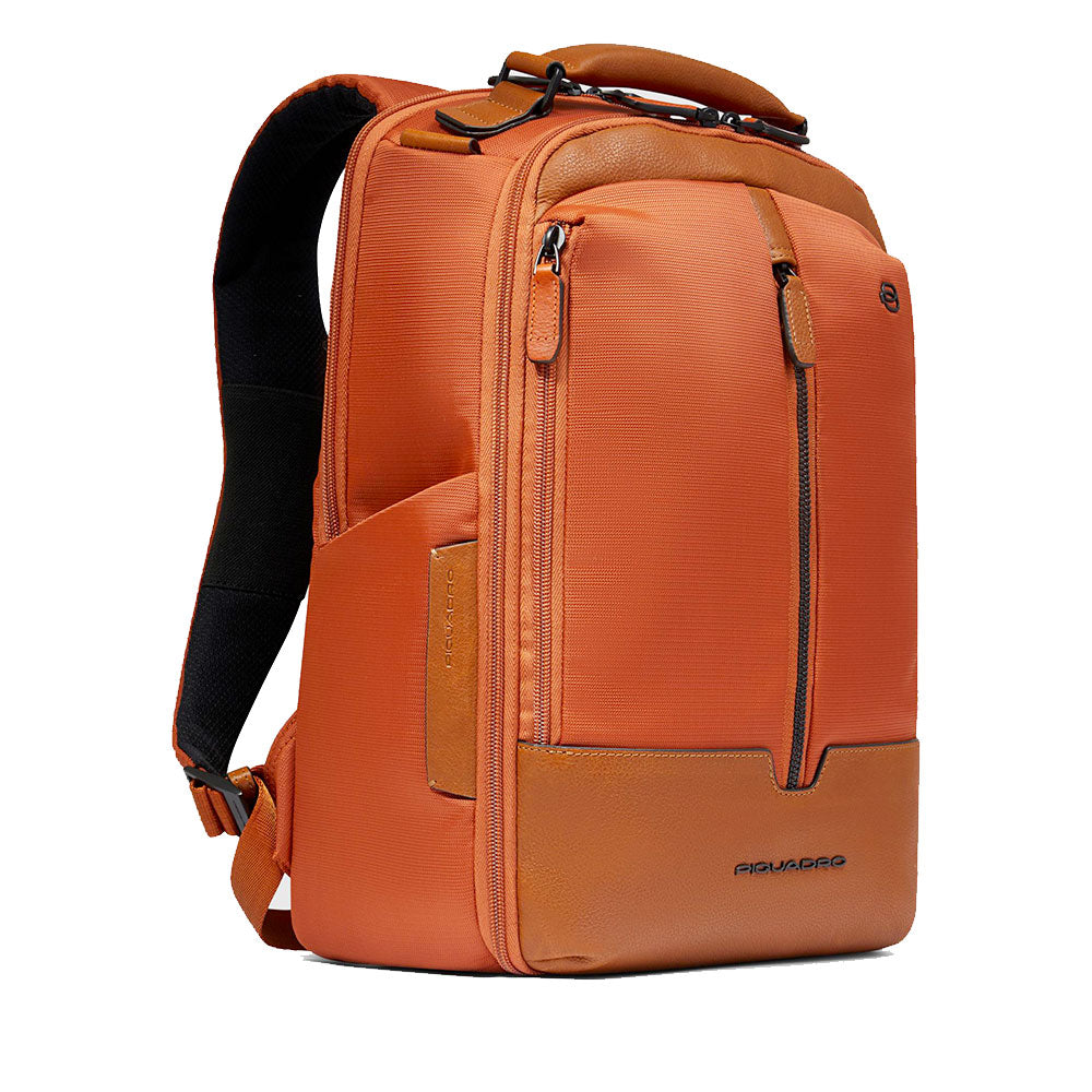 Zaino PIQUADRO con Porta Computer 13" in Tessuto e Pelle Colore Arancione - CA6823W138