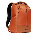 PIQUADRO Rucksack mit Laptopfach 13 Zoll aus Stoff und Leder in Orange - CA6823W138