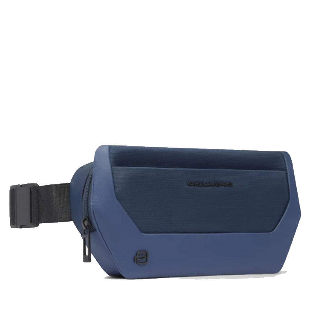 Marsupio Uomo PIQUADRO in Pelle e Tessuto Blu Linea City Bags - CA6903S140