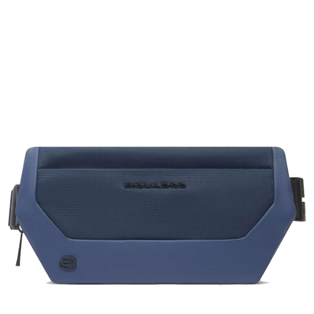 Marsupio Uomo PIQUADRO in Pelle e Tessuto Blu Linea City Bags - CA6903S140