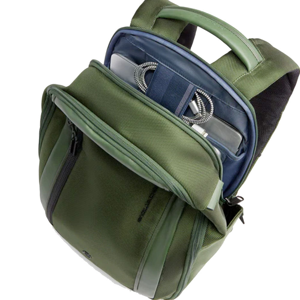 Zaino PIQUADRO Con Porta Pc 14" in Tessuto Verde Linea Lyss - CA6927S143BM