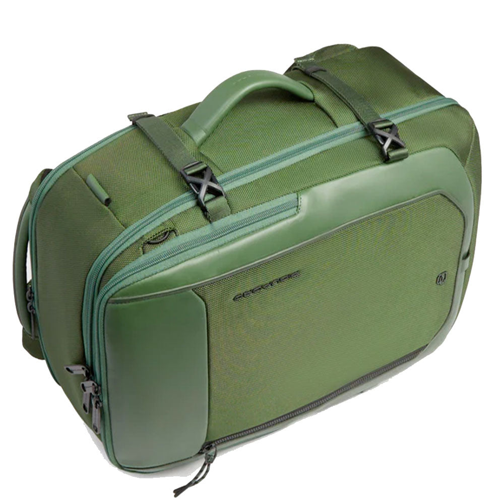 Zaino da Bici PIQUADRO Con Porta Pc 15,6" in Tessuto e Pelle Verde Linea Lyss - CA6929S143BM