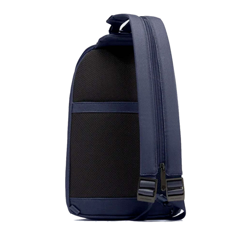 Monospalla Porta iPad mini PIQUADRO linea Lyss in Tessuto e Pelle Blu - CA6934S143