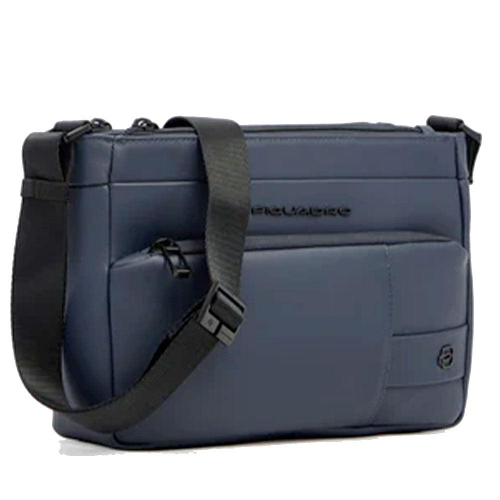 Borsello Uomo Orizzontale PIQUADRO in Tessuto Blu Linea Corner 2.0 - CA6943W129W