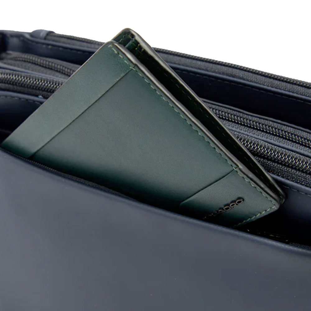 Borsello Uomo Orizzontale PIQUADRO in Tessuto Blu Linea Corner 2.0 - CA6943W129W