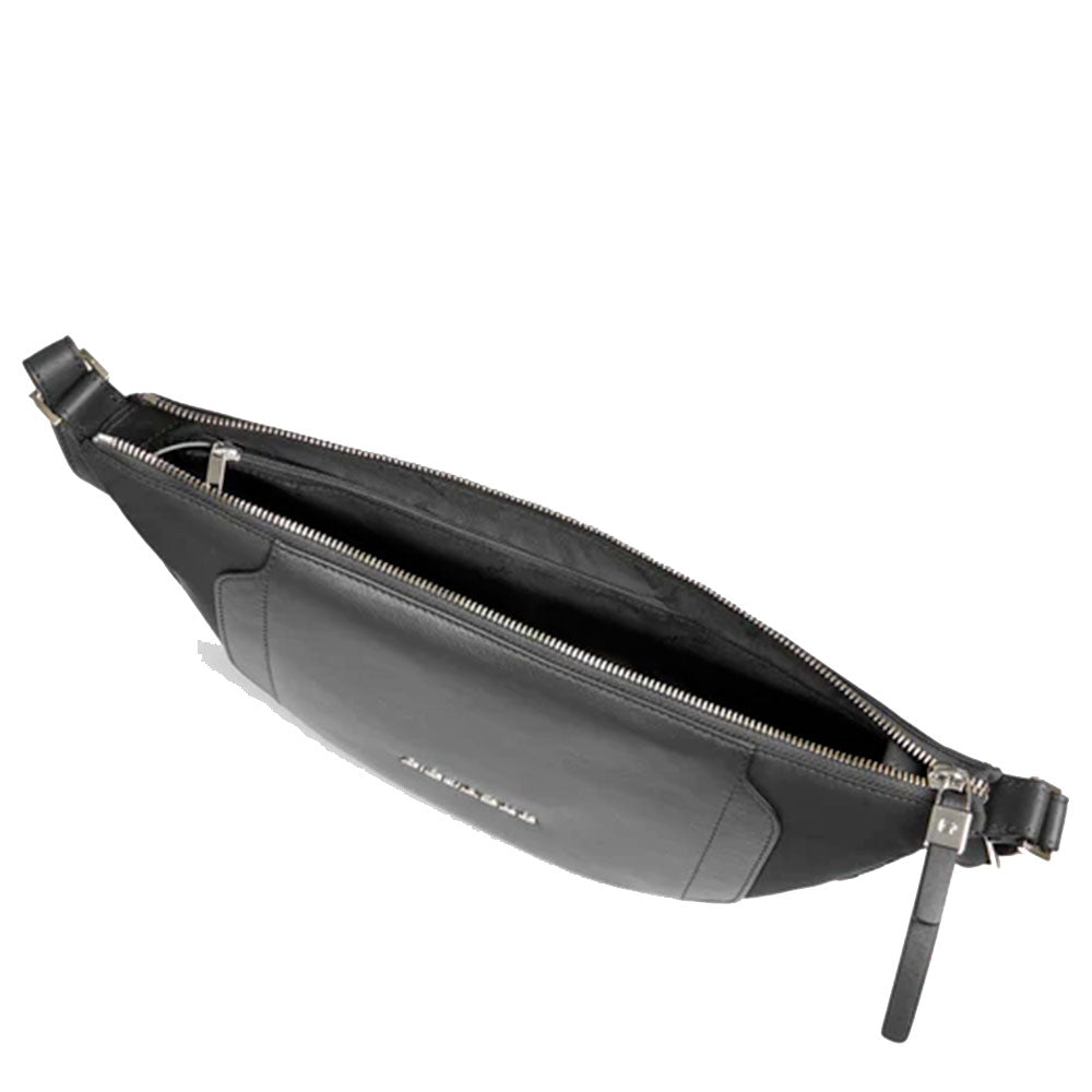 Marsupio Donna PIQUADRO in Pelle e Tessuto Nero Linea Circle - CA6955W92T