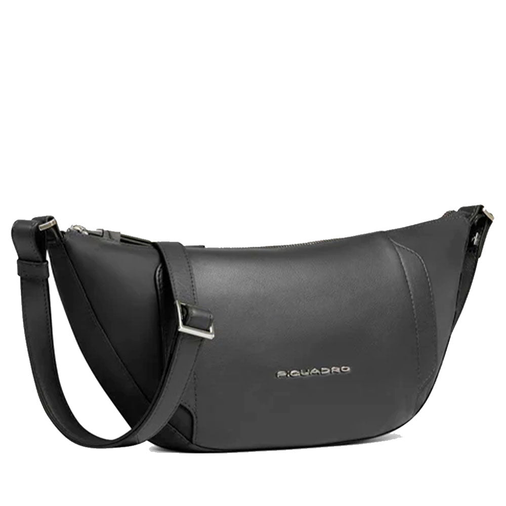 Marsupio Donna PIQUADRO in Pelle e Tessuto Nero Linea Circle - CA6955W92T