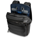 Herren-Rucksack PIQUADRO aus schwarzem Leder mit Laptopfach 14 Zoll Modell Solm - CA7021S141