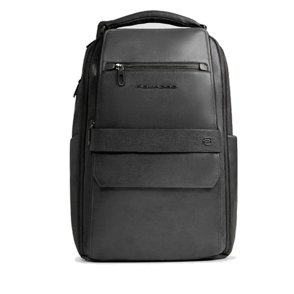 Zaino Uomo PIQUADRO in Pelle Nero Linea Solm con Porta Computer 14" - CA7021S141
