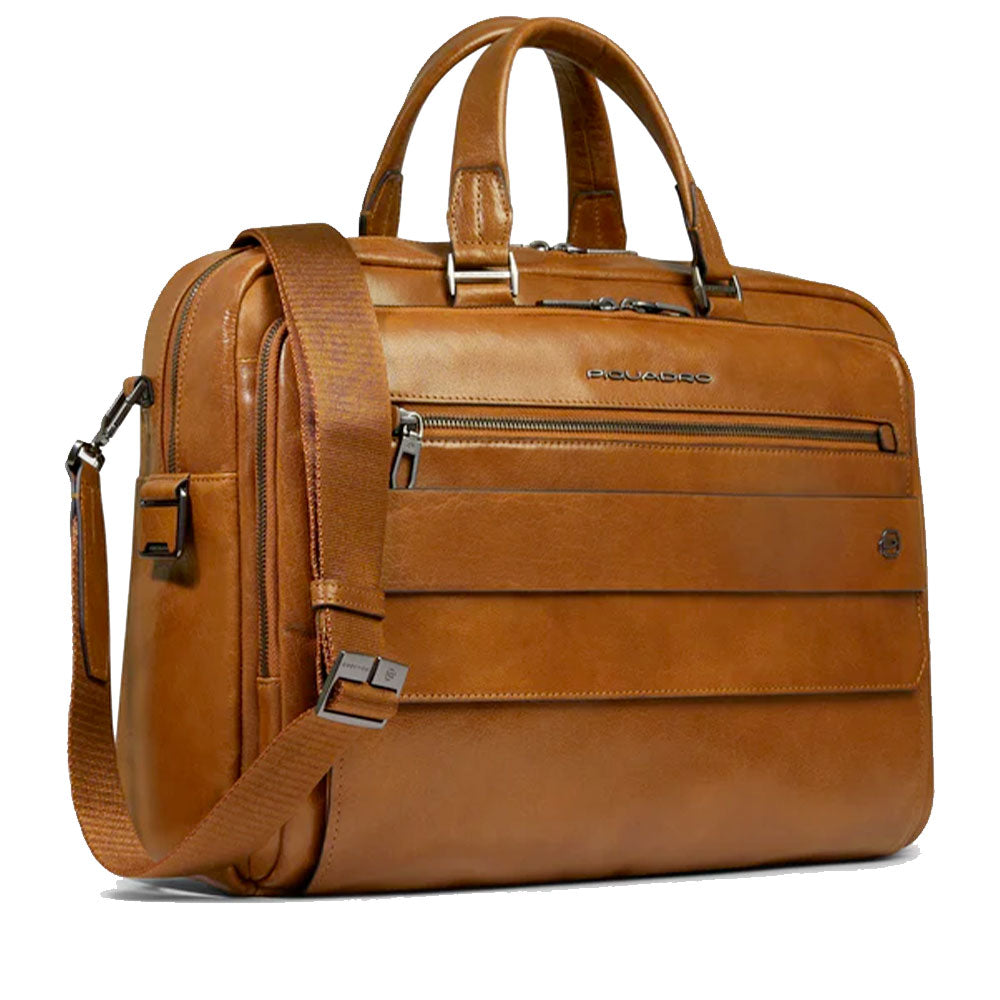 Cartella Uomo PIQUADRO in Pelle Beige Linea Solm con Porta Computer 15,6" - CA7026S141