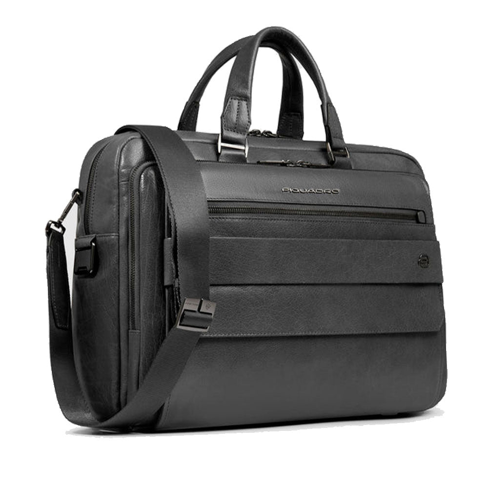 Cartella Uomo PIQUADRO in Pelle Nero Linea Solm con Porta Computer 15,6" - CA7026S141