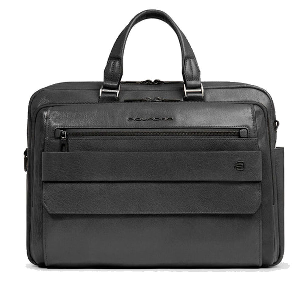 Cartella Uomo PIQUADRO in Pelle Nero Linea Solm con Porta Computer 15,6" - CA7026S141