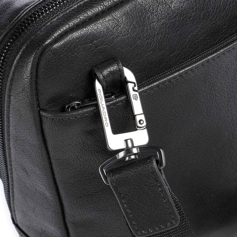 Borsello Uomo Orizzontale PIQUADRO in Pelle Nera - CA7029S141