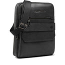 Herren-Umhängetasche mit iPad-Fach PIQUADRO Modell Solm aus schwarzem Leder - CA7031S141