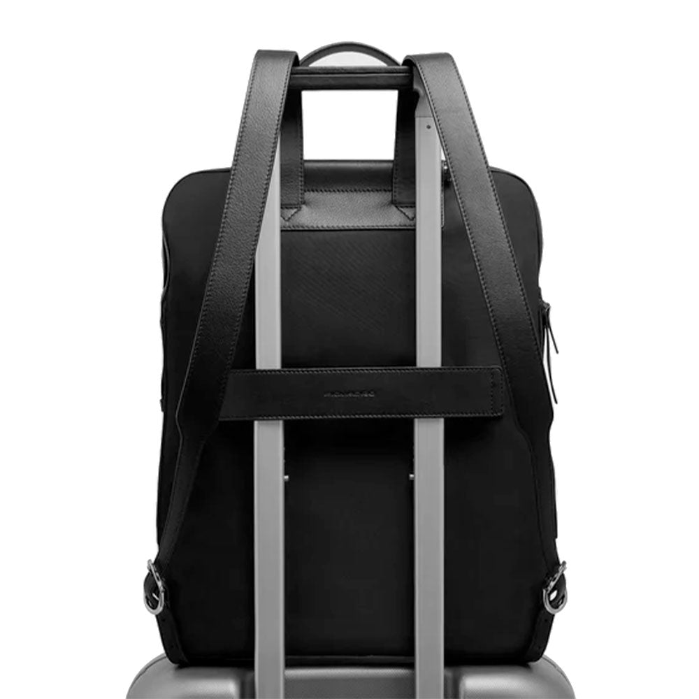 Zaino Donna PIQUADRO Porta PC 15,6" in Pelle e Tessuto Nero Linea Circle - CA7042W92T