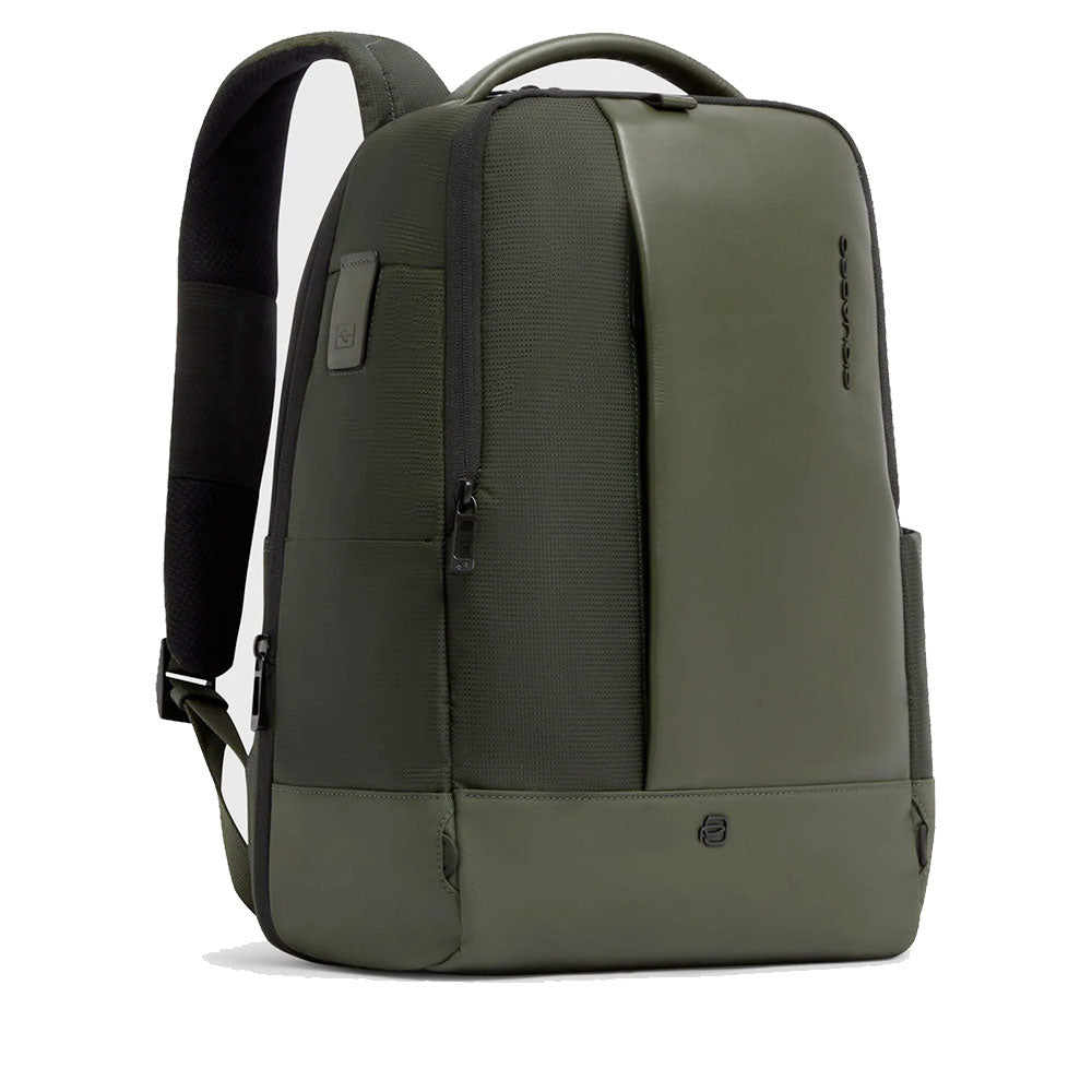 Zaino Uomo PIQUADRO in Tessuto e Pelle Verde Linea Sync con Porta Computer 14" - CA7188W145
