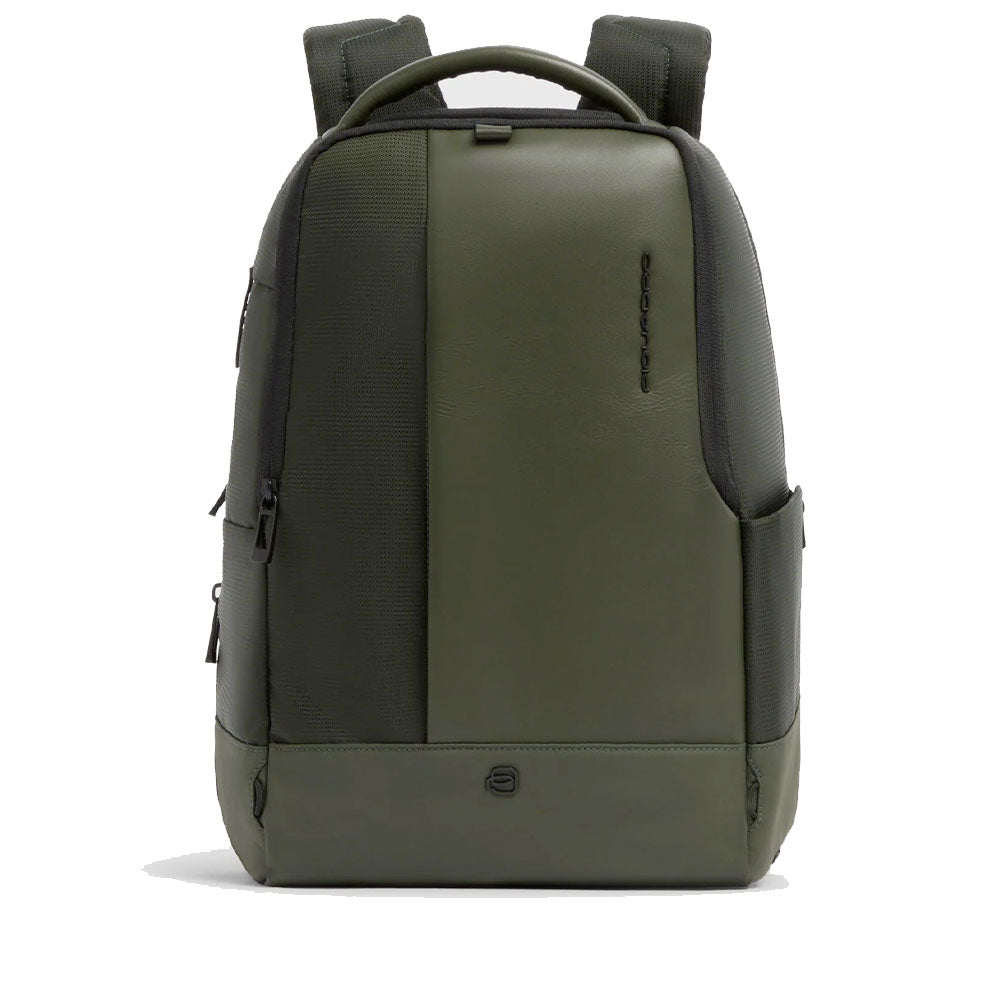 Zaino Uomo PIQUADRO in Tessuto e Pelle Verde Linea Sync con Porta Computer 14" - CA7188W145