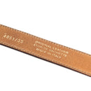 Cintura Uomo in Pelle di Vitello Spazzolato Miele 3,5cm - Made in Italy