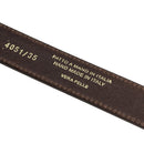 Cintura Uomo in Pelle di Vitello Spazzolato Marrone Scuro 3,5cm - Made in Italy