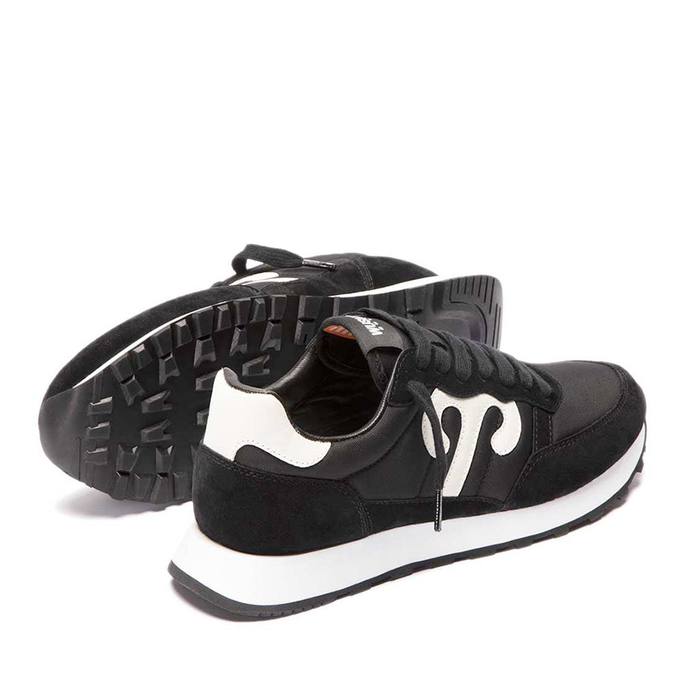 Sneakers Uomo WUSHU RUYI Club 45 in Suede e Nylon Black e White