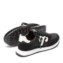 Sneakers Uomo WUSHU RUYI Club 45 in Suede e Nylon Black e White