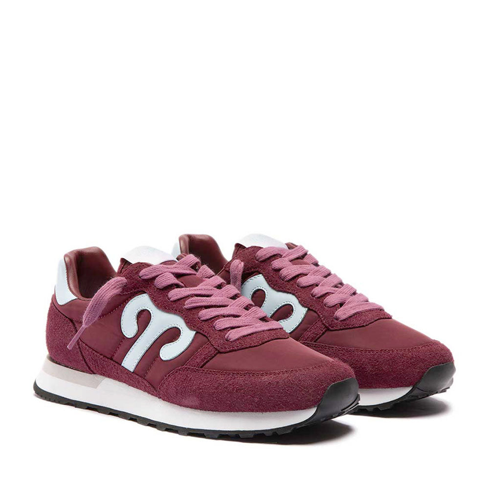 Sneakers Donna WUSHU RUYI Club 50 in Suede e Nylon Bordeaux